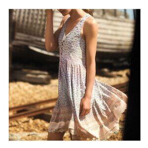 Maeve Whimsigoth Floral‎ Babydoll Dress XS 90s Boho Y2k Cottagecore Fairycore